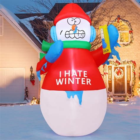 Goosh 6 Ft Lighted Snowman Christmas Inflatable In The Christmas