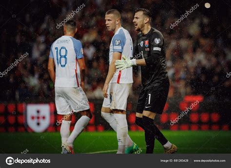 Martin Dubravka Slovakian Defenders Uefa Euro Qualifying Game