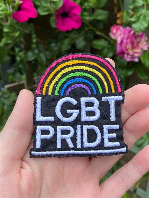 LGBTQ Pride Iron On Patch Rainbow Embroidery Patch Stick Etsy