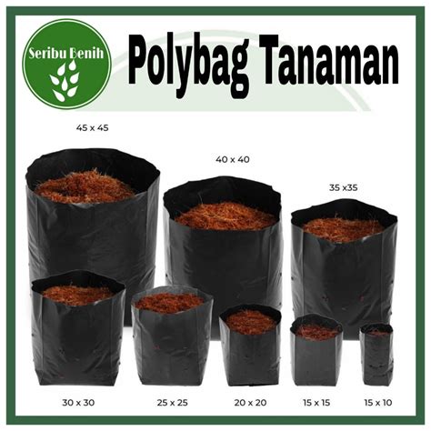 Jual 1 Lembar Polybag UKURAN BESAR Polibag Tanaman Tebal 40x40 45x45