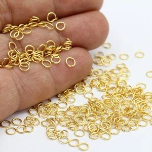 X Mm K Shiny Gold Plated Jump Rings Connectors Necklace And