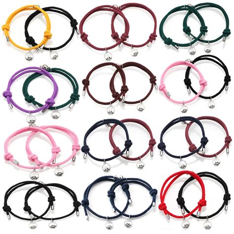 Pulsera Magn Tica Minimalista Para Parejas Pulsera Trenzada De Cuerda