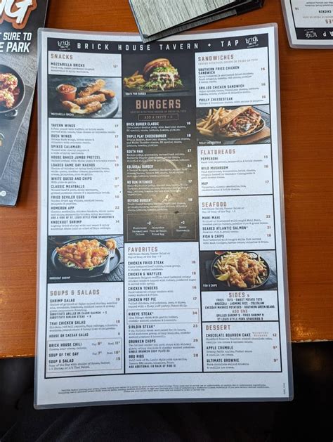 Menu At Brick House Tavern Tap Pub And Bar South Plainfield