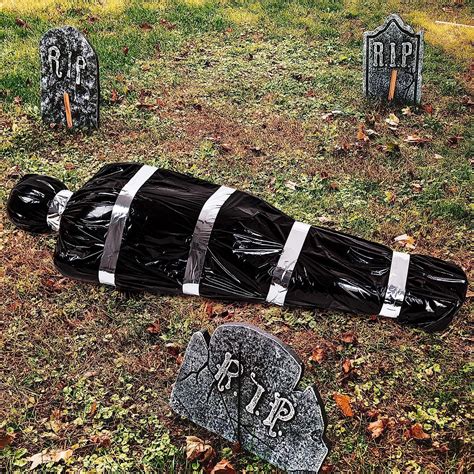 Buy MEPRFROT Dead Body Bag Prop, Halloween Dead Victims Props Halloween Decorations Fake Corpse ...