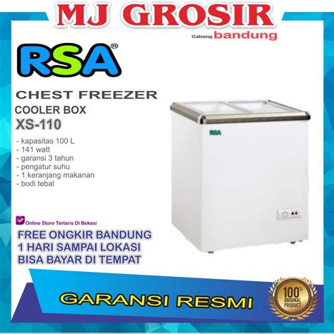 Jual RSA XS 110 CHEST FREEZER BOX SLIDING 100 L LEMARI PEMBEKU BY GEA