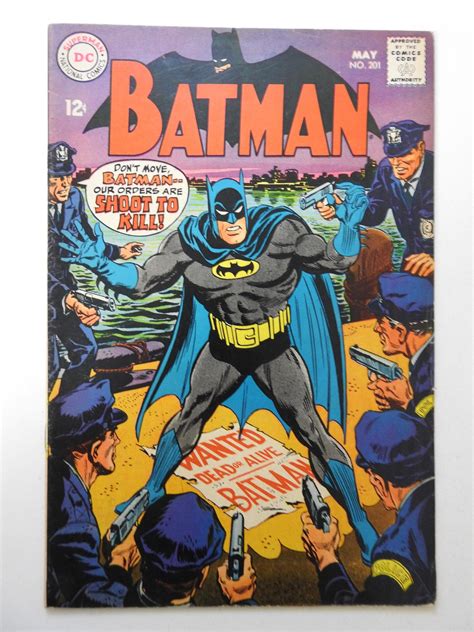 Batman 201 1968 VG FN Condition Moisture Stain Comic Books