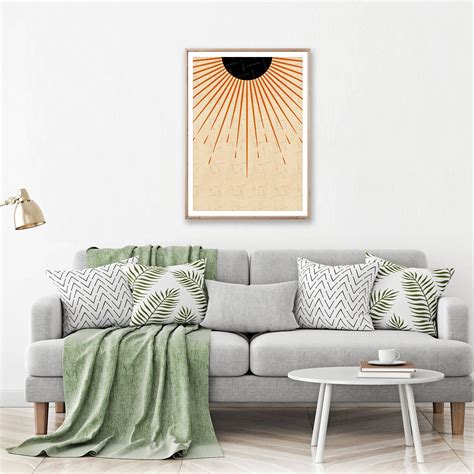 Minimal Sunshine Poster Boho Sun Art Print Abstract Sun Etsy