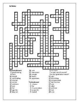 T es branché 4 Unité 6 Leçon A Crossword by jer520 LLC TPT