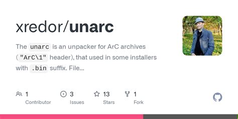 github xredorunarc  unarc   unpacker  arc archives