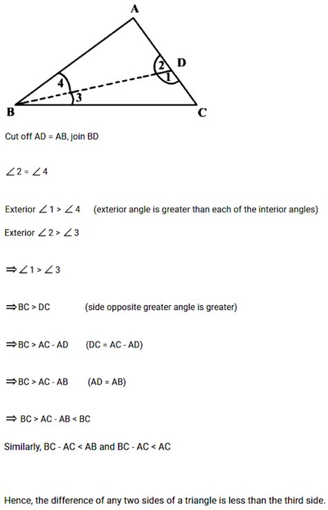 In ABC If AC Is Greater Than AB Then Prove That AC AB Is Less Than