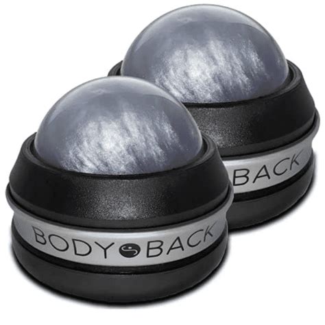 Body Back 2 Pack Silver Massage Roller Balls For Foot Back Shoulder Neck And Joint Relief