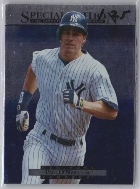 1995 UPPER DECK édition spéciale carte argent 141 Paul O Neill YANKEES