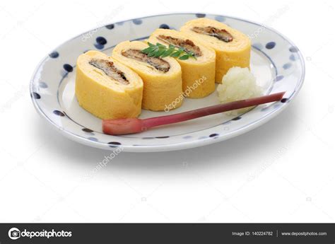 Umaki Japanese Eel Rolled Omelet Japanese Cuisine Stock Photo By