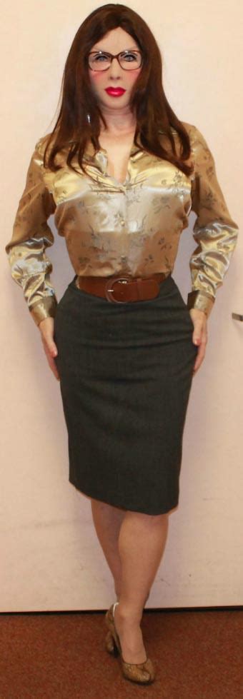 Kathy Leigh Satin Blouse And Pencil Skirt Kathy Leigh Flickr