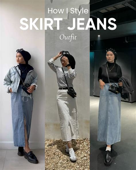 HOW I STYLE SKIRT JEANS OUTFIT Galeri Disiarkan Oleh EniSafika Lemon8