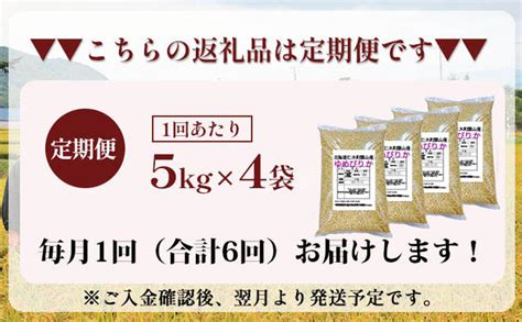 6ヵ月連続お届け 銀山米研究会の玄米＜ゆめぴりか＞20kg【機内食に採用】（北海道仁木町） ふるさと納税サイト「ふるさとプレミアム」