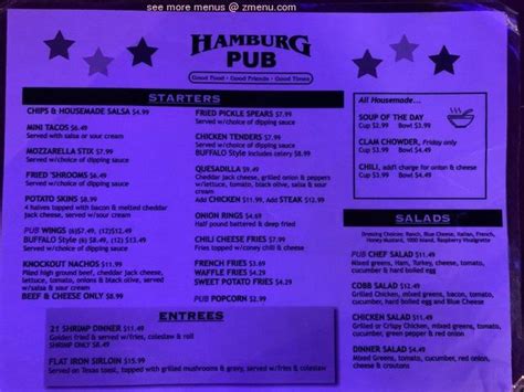 Online Menu Of Hamburg Pub Restaurant Hamburg Michigan 48139 Zmenu