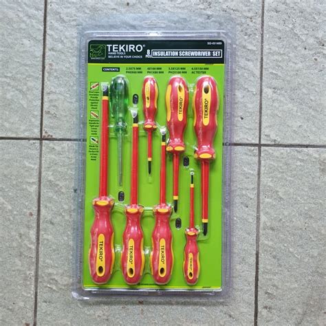 Jual Obeng Elektrik Listrik Set Pcs Tekiro Insulation Screwdriver Set