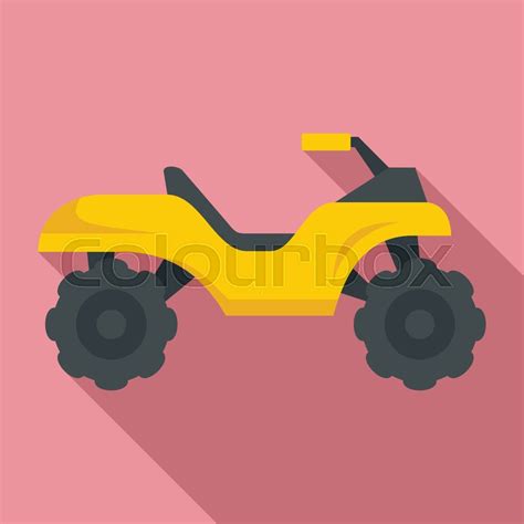 Top Quad Bike Icon Flat Illustration Stock Vector Colourbox