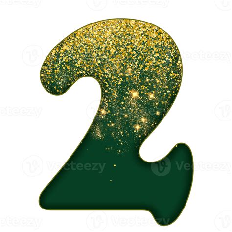 Half Gold Glitter Number 16691619 Png