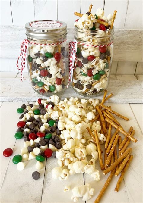 Christmas Popcorn Mix Popcorn Popcorn In A Jar Christmas Etsy