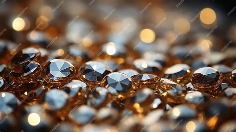 Premium AI Image | A pile of shiny diamonds background