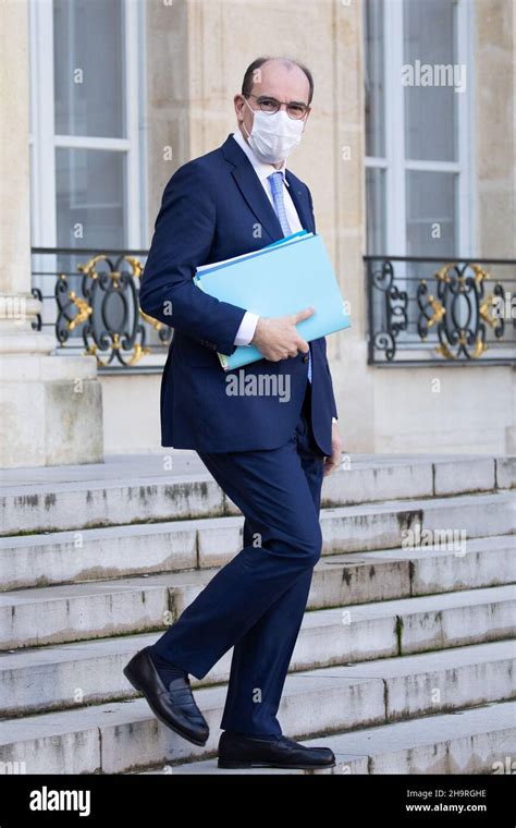 French Prime Minister Jean Castex walks after taking part in the weekly cabinet meeting at The ...