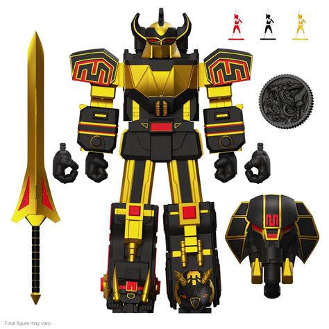 Power Rangers Figura Ultimates Megazord Black Gold 18 Cm FRIKANIME