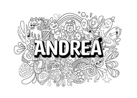 Premium Vector Name Doodle Hand Drawn Art For Andrea