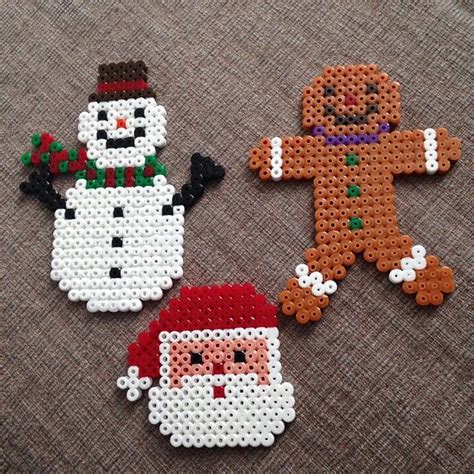 Christmas Decorations Hama Beads By Octopusgirl13 Hama Beads Christmas Christmas Perler Beads