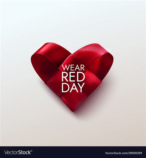 National wear red day Royalty Free Vector Image