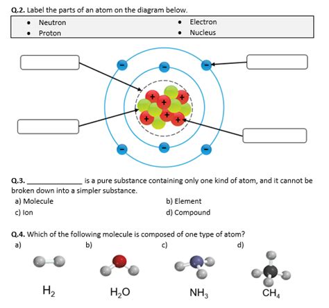 Atoms Molecules And Ions Worksheet Distance Learning Teaching