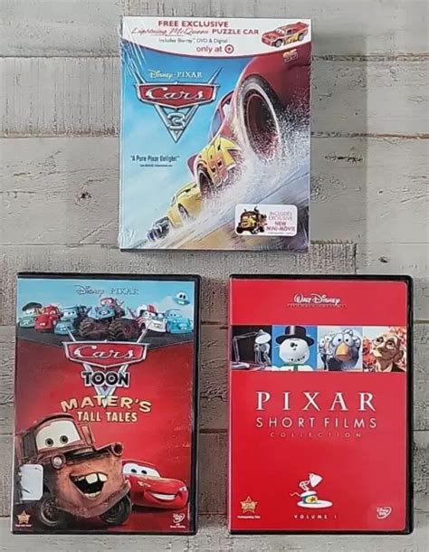 PIXAR LOT CARS 3 Target ExclusI Blu Ray DVDs Mater S Tall Tales Short