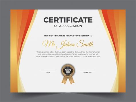 🏆🎯 Editable Modern Diploma Vector Template | Certificate design ...