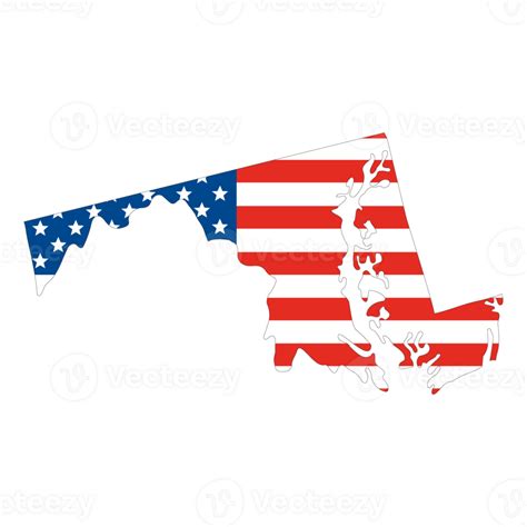 Maryland US state map. USA map 34941195 PNG