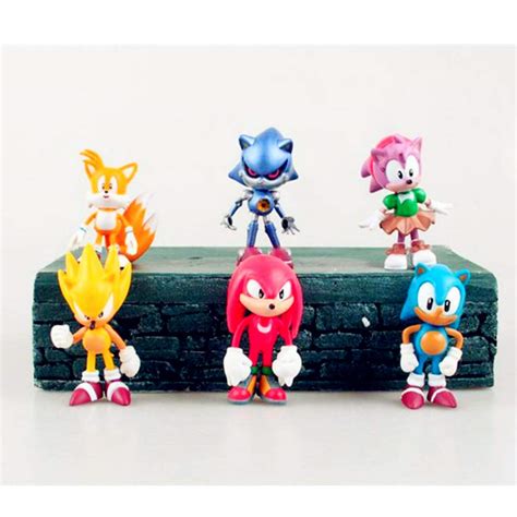 Buy 6 Pcs Sonic The Hedgehog Action Figures Characters Cake Topper