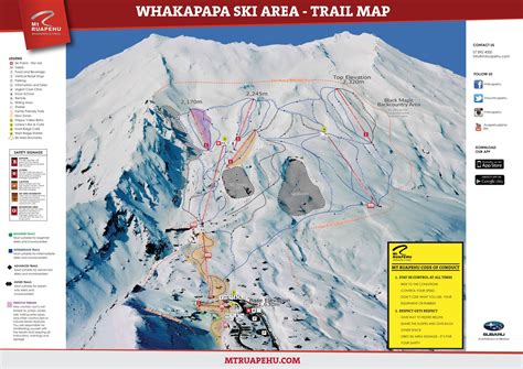 Trail map Whakapapa