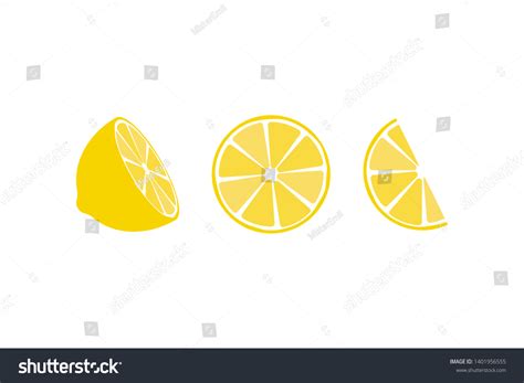 Lemon Fruit Icons Symbols Set Stock Vector Royalty Free 1401956555 Shutterstock