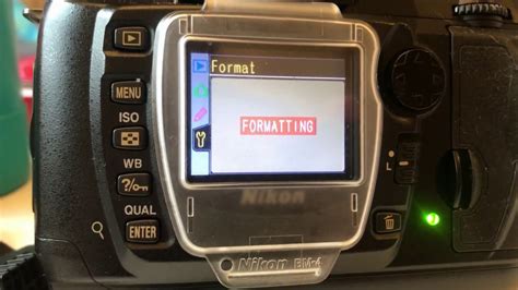 Formatting A Nikon D Memory Card Youtube