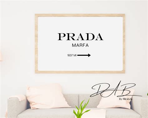 Prada Marfa Luxury Fashion Poster Modern Wall Art Digital Etsy