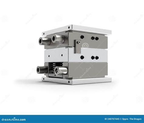 Injection Moulding Machine Vector Illustration Full Cycle Scheme With