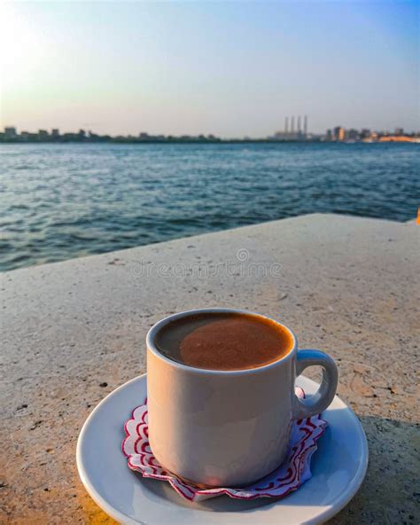 Turkish Coffee Beside The River Stock Image Image Of Beach Themes