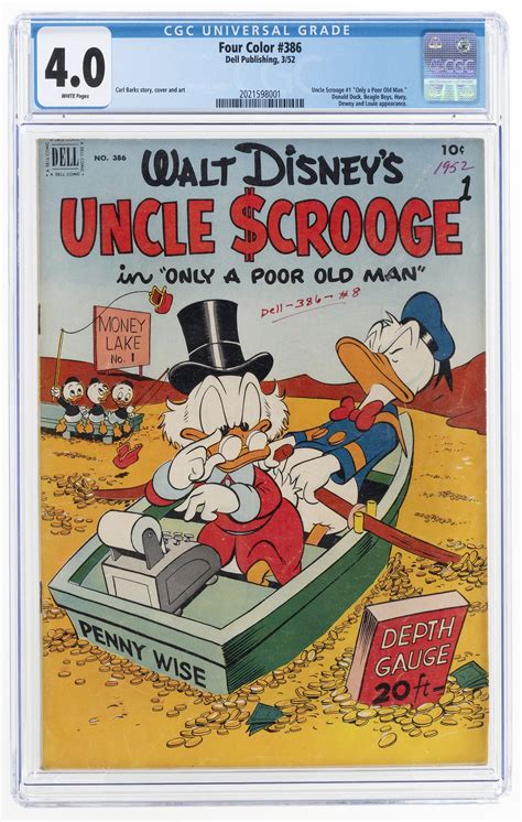 Hake S FOUR COLOR 386 MARCH 1952 CGC 4 0 VG UNCLE SCROOGE