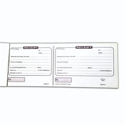 Receipt Book Printing at Rs 120/piece in Indore | ID: 2849919217230