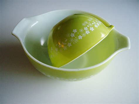 Vintage Pyrex Cinderella Mixing Bowl Springtime Green Light Etsy