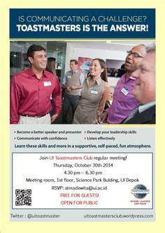 Meeting Invitation Ui Toastmasters Club Publication Flyer Design