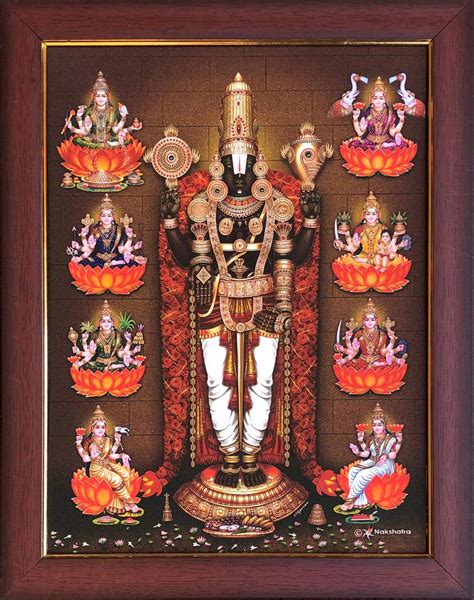 Buy Garuda Photos Tirupati Balaji With Ashtalakshmi Photo Frame Sri