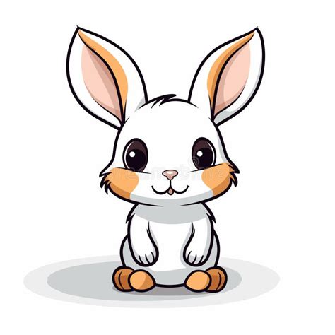 Bunny Hand Drawn Illustration Bunny Vector Doodle Style Cartoon