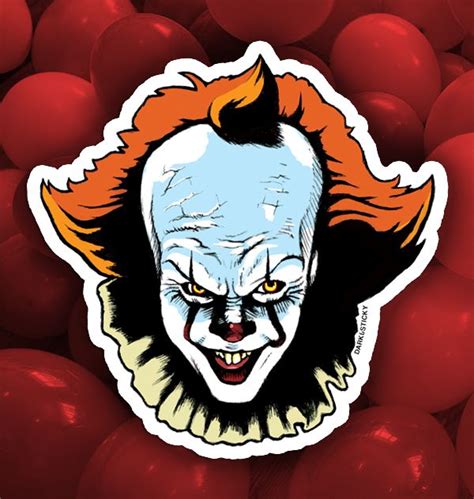 It Pennywise The Clown Sticker Etsy Pennywise The Clown Pennywise