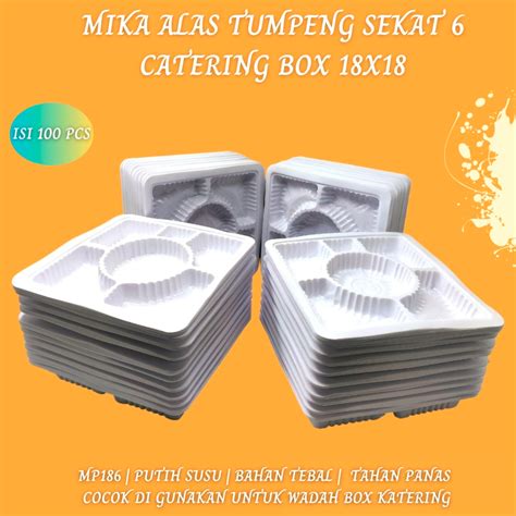 Jual Mika Sekat 6 Alas Nasi Mika Tumpeng Sekat 6 Isi 100 Pcs MP186